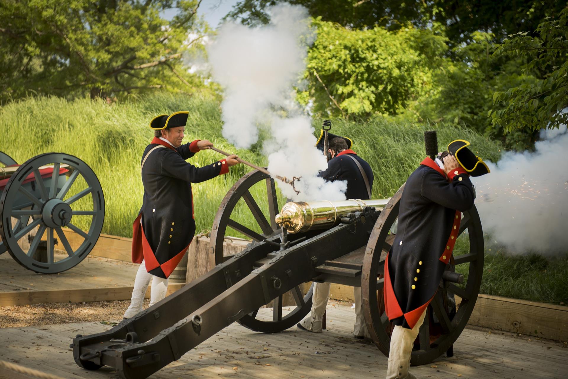 Yorktown Victory Celebration cannon firing