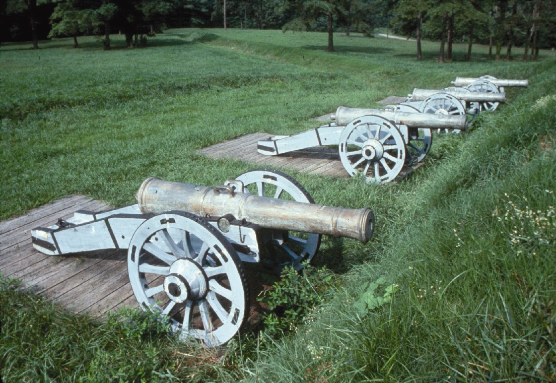Grand French Battery at Yorktown Battlefield. Colonial National Historical Park photo.