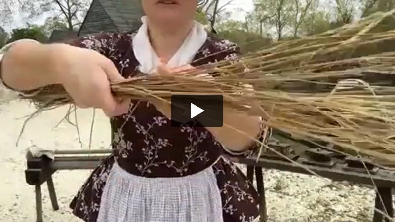 18th Century Farm-Flax Demonstration Video