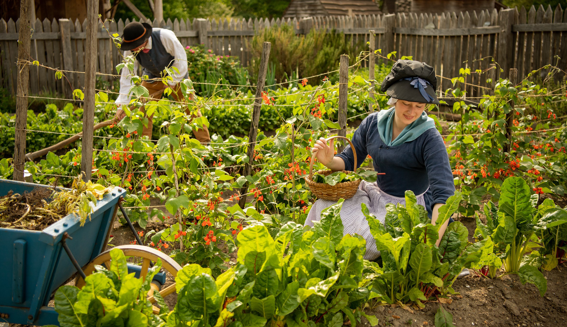 American Revolution Museum at Yorktown re-created Revolution-era farm kitchen garden