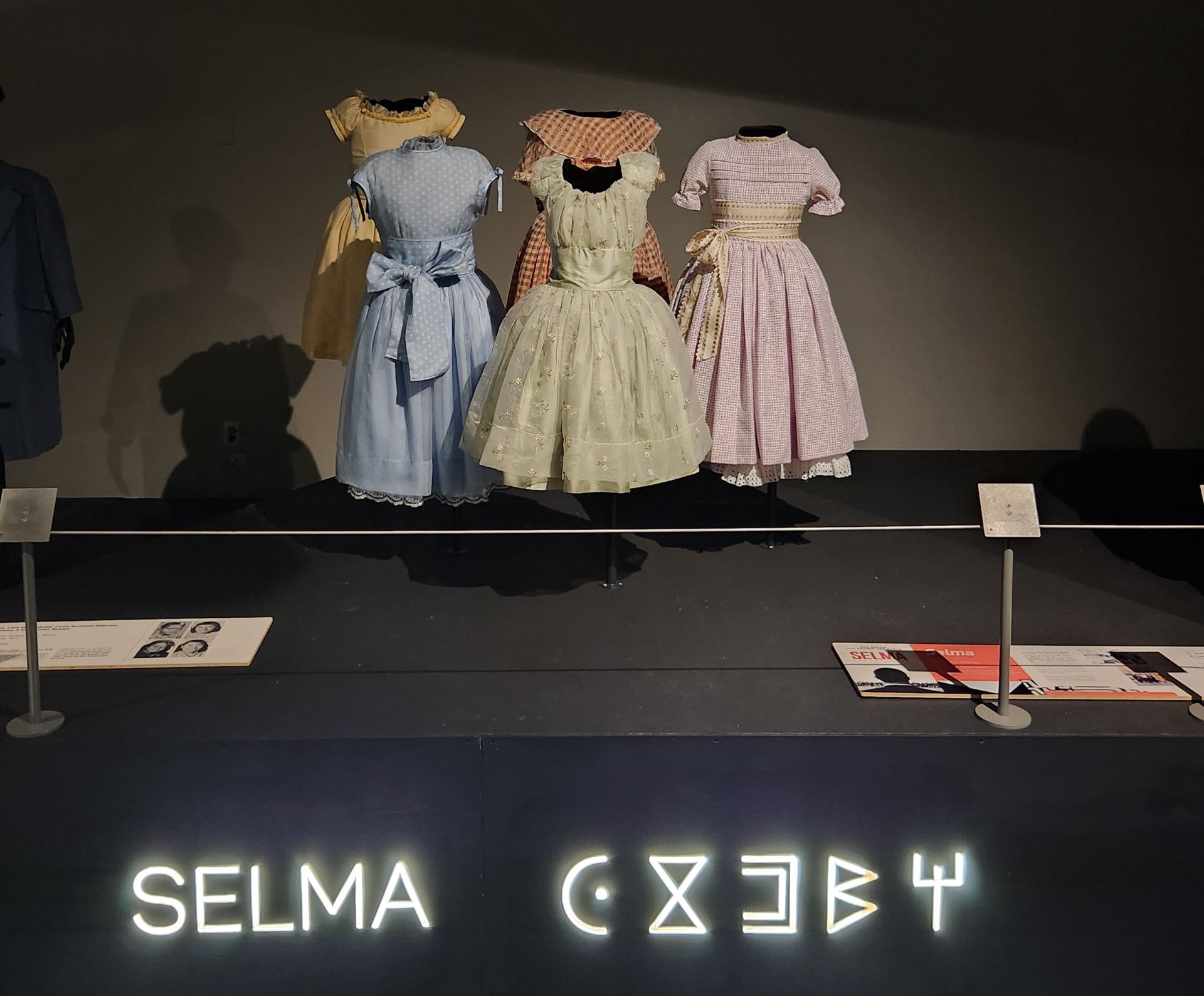 Four costumes from the film Selma