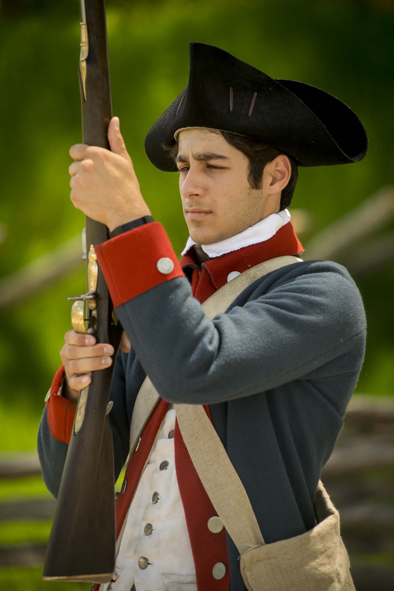 Soldier with flintlock musket
